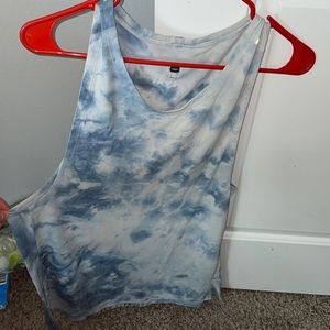 Always Agile Tank Top, Tidal DyeAlpine White Chambray